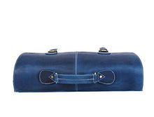 Load image into Gallery viewer, Leather Briefcase Office Bag for Men Padded Laptop Sleeve by Aaron Leather Goods 17 Inch Brown (Royal)
