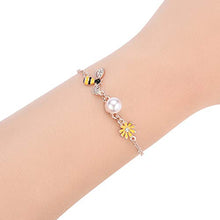 Load image into Gallery viewer, Eiffy CZ Crystal Yellow Honey Bumble Bee Sunflower Bracelets Bangles for Women Coconut Palm Trees Watermelon Bracelet Jewelry (Bee)
