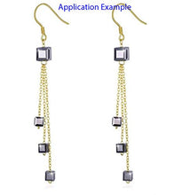 Load image into Gallery viewer, 5 Strands Czech Cube Crystal Glass Loose Beads 8mm Peridot Green (~475-500pcs) for Jewelry Craft Making Supplies CCC816
