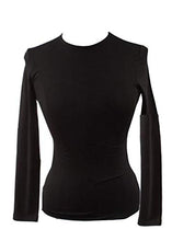 Load image into Gallery viewer, KIKI RIKI Women's Cotton Long Sleeve Shell Basic Colors-Black-Small
