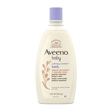 Load image into Gallery viewer, Aveeno Baby Calming Comfort Bath with Relaxing Lavender &amp; Vanilla Scents, Hypoallergenic &amp; Tear-Free Formula, Paraben- &amp; Phthalate-Free, 18 Fl Oz (Pack of 1)
