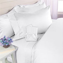 Load image into Gallery viewer, Elegant Comfort Luxury Soft 1500 Thread Count Egyptian Quality 4-Piece Sheet Wrinkle and Fade Resistant Bedding Set, Deep Pocket up to 16inch, King, White
