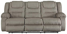 Load image into Gallery viewer, Signature Design by Ashley McCade Contemporary Manual Pull Tab Dual-Sided Reclining Sofa, Gray

