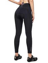 Load image into Gallery viewer, BALEAF Women&#39;s Cycling Pants 4D Padded Bike Pants Compression Leggings Warm Biking Tights Bicycle Biker Riding Pockets Black S
