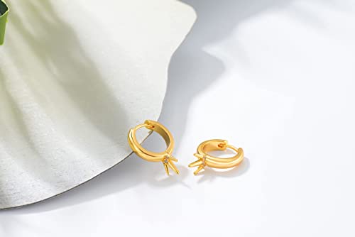 Load image into Gallery viewer, MYEARS Women Gold Stud Earrings 14K Gold Filled Small Boho Minimalist Simple Delicate Hypoallergenic Geometric Jewelry Gift (Phoenix Symmetrical)