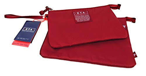 E.T.A Travel Adventure Multi Compartment Dark Red Travel Bag Cozumel Wristlet by Rosetti