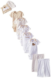 Gerber Unisex-Baby Newborn Bear 9 Piece Playwear Bundle, Bear, 0-3 Months