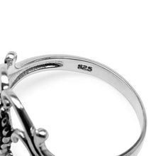 Load image into Gallery viewer, Silvershake Genuine Black Onyx 925 Sterling Silver Victorian Style Rope Ring Size 6
