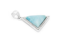 Load image into Gallery viewer, Larimar Pendant Gemstones with 925 Sterling Silver Classic Jewelry Women
