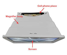 Load image into Gallery viewer, 14 Inch Mobile Phone 3D Screen Magnifier Smartphone Magnifying Glass Enlarger Screen with Foldable Holder Stand for All Smart Phones (White)
