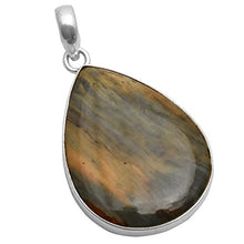 Load image into Gallery viewer, Silver Palace 925 Sterling Silver Natural Pietersite Gemstone Teardrop Pendants For Women Gift
