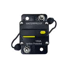 Load image into Gallery viewer, A.A 150 Amp Circuit Breaker DC 12V-48V with Manual Reset, Waterproof, Fuse Inverter for Auto, Car, Trailer, Truck, RV, Marine, Boat, Audio, Current Overload Protection (150A), Black

