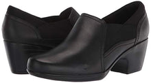 Load image into Gallery viewer, Clarks Women's Emily Amelia Pump, Black Leather/Textile Combinat, 6.5 Wide
