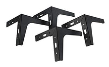 Load image into Gallery viewer, NATGAI Set of 4 Furniture Legs, Modern Furniture Sofa Legs Metal Chrome Polished Table Cabinet Cupboard Feet DIY Replacement Parts (4inch Height, Black)
