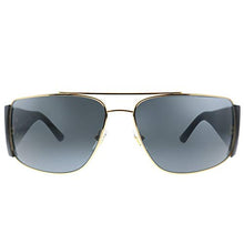 Load image into Gallery viewer, Versace VE 2163 100287 Gold Metal Aviator Sunglasses Grey Lens
