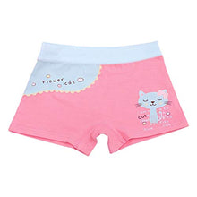 Load image into Gallery viewer, Core Pretty Little Girls Cotton Underwear Soft Boy Shorts Kids Comfortable Briefs Nice Panties Cute Cat Pattern Design Underpants(Flower Cat, 6-8 Years)
