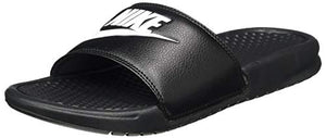 Nike Men's Benassi Just Do It Athletic Sandal, Black/White Noir/Blanc, 10.0 Regular US