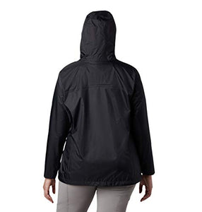 Columbia Women's Plus SizeTested Tough in Pink Rain Jacket Ii Size, Black, 2X