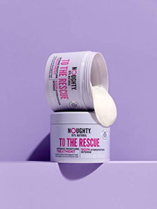Noughty To The Rescue Intense Moisture Hair Mask for Dry, Frizzy, Damaged and Processed Hair | Vegan-Friendly 97% Natural Sulfate Free Deeply Hydrating Mask with Argan Oil | 100 ml / 10.5 fl oz