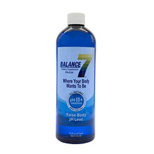 Load image into Gallery viewer, Balance 7 - Alkaline Dietary Supplement - 11+ pH Alkalizing Concentrate and pH Booster Mineral Liquid - pH Balancer (16 fl oz, 6 Bottles)
