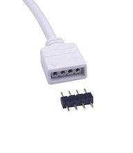 Load image into Gallery viewer, TronicsPros 2pcs 2.5m 8.2ft RGB Extension Cable Cord 4 Pin Flex LED Tape LED Ribbon LED Rope Light Connector Wire for RGB 5050 3528 2835 Flexible LED Strip Light w/ 4x Male to Male 4-Pin Adapter Plugs
