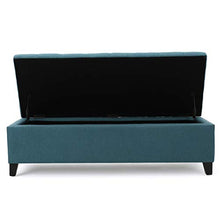 Load image into Gallery viewer, Christopher Knight Home Mission Fabric Storage Ottoman, Dark Teal
