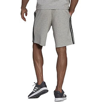 Load image into Gallery viewer, adidas Men's Tall Size Essentials 3-Stripes Shorts, Medium Grey Heather/Black
