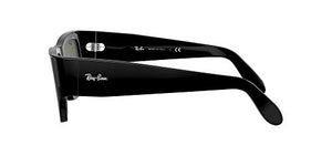 Ray-Ban unisex adult Rb2187 Nomad Sunglasses, Shiny Black/Green, 54 mm US