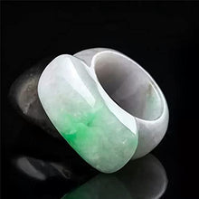 Load image into Gallery viewer, CAOMIAN Green Jade Ring Natural Jade Gift Peculiar Emerald Rings Men Women Rings Jade Jewelry (Ring Size : 12)
