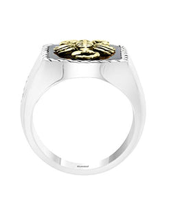 Effy 925 Sterling Silver & 18K Yellow Gold Onyx & Ruby Scorpion Ring, 5 TCW IRS0M667RX