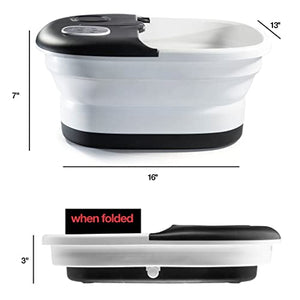 Medical king Foot Spa with Heat and Massage and Jets Includes A Remote Control A Pumice Stone Collapsible Foot Spa Massager with Heat and Massage Bubbles and Vibration