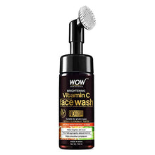 Load image into Gallery viewer, WOW Skin Science Vitamin C Natural Face Wash w/ Face Brush - Foaming Facial Cleanser - Facial Skin Care Products - Acne Face Wash for Women - Exfoliating Face Wash Men's Scrub - All Skin Types (150ml)

