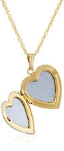 Load image into Gallery viewer, 14k Yellow Gold-Filled Engraved Flowers Heart Locket, 18&quot;
