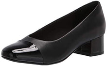 Load image into Gallery viewer, Clarks Women's Marilyn Sara Pump, Black Leather/Synthetic Combination, 8.5
