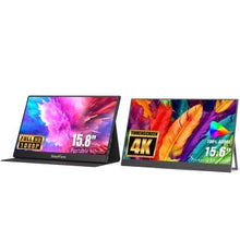 Load image into Gallery viewer, Portable Monitor Bundle - 4K 15.6 Inch Adobe 100% Touchscreen &amp; FHD 1080P 15.8 Inch Second External Monitor for Laptop, MacBook, PS5, PS4, Xbox, Switch
