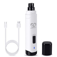 Load image into Gallery viewer, Casfuy Dog Nail Grinder Upgraded - Professional 2-Speed Electric Rechargeable Pet Nail Trimmer Painless Paws Grooming &amp; Smoothing for Small Medium Large Dogs &amp; Cats (White)

