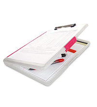 Load image into Gallery viewer, Dexas Slimcase 2 Storage Clipboard with Side Opening, Natural Glitter with Pink Binding
