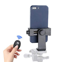 Load image into Gallery viewer, Ulanzi Cell Phone Tripod Adapter - Universal Phone Tripod Mount Attachment for Any Size Smartphone - Includes Bonus Wireless Shutter Remote for iPhone Samsung Huawei Xiaomi
