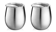 Load image into Gallery viewer, Stainless Vacuum Insulated Wine Tumbler with Lid - 8oz Wine Glass (2)
