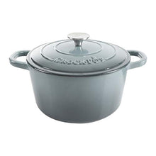 Load image into Gallery viewer, Crock Pot Artisan 5 Quart Enameled Cast Iron Round Dutch Oven, Slate Gray
