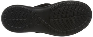 crocs Women's Capri V Sequin W Flip Flop, Black, 9 M US