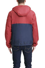 Load image into Gallery viewer, Tommy Hilfiger Men's Lightweight Active Water Resistant Hooded Rain Jacket, Red/Navy Colorblock, X-Large
