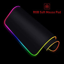 Load image into Gallery viewer, havit RGB Gaming Mouse Pad Soft Non-Slip Rubber Base Mouse Mat and 2-Feet USB 2.0 Type A Male to Type A Male Cable
