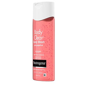 Neutrogena Body Clear Acne Treatment Body Wash with Salicylic Acid Acne Medicine, Pink Grapefruit Body Acne Cleanser to Prevent Breakouts on Back, Chest & Shoulders, 8.5 fl. oz (Pack of 3)