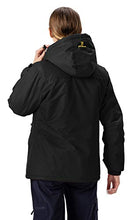 Load image into Gallery viewer, YSENTO Women&#39;s Fleece Ski Jacket Waterproof Windproof Mountain Raincoat Warm Snow Jacket Black Size M

