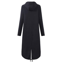 Load image into Gallery viewer, perfectCOCO Long Sweatshirt Women Fashion Hoodie Windbreaker Warm Hooded Jacket Long Sleeve Coat with Pocket Black
