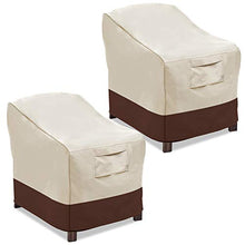 Load image into Gallery viewer, Vailge Patio Chair Covers, Lounge Deep Seat Cover, Heavy Duty and Waterproof Outdoor Lawn Patio Furniture Covers (2 Pack - Large, Beige &amp; Brown)
