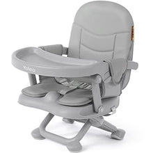 Load image into Gallery viewer, YOLEO High Chair for Toddlers Folding Compact Portable Booster Seat Babies/Kids Chair on Chair for Dining Table Camping (Grey)

