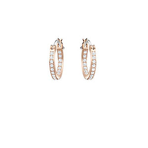 SWAROVSKI Women's Symbolic Evil Eye Hoop Pierced Earrings, Multi-colored, Rose-gold tone plated