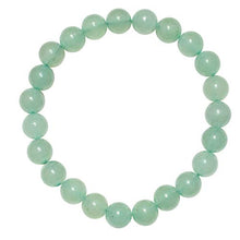 Load image into Gallery viewer, CHARGED Green Aventurine Crystal Bracelet 8mm Round Tumble Polished Stretchy + Selenite Baby Heart Charging Crystal (GAIN CREATIVITY, COURAGE, INDEPENDENCE, PROSPERITY - BALANCES EMOTIONS)
